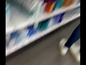 shopping with my  cock out in Target