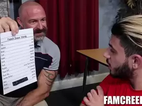 Adrian Rose French lesson With Stepdad Musclebear Montreal